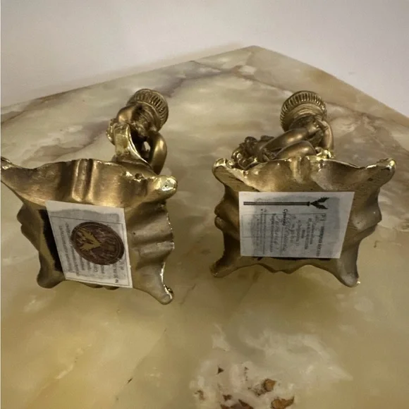Empire of Wealty Antique Gold Candleholders (pair)made in Russia New